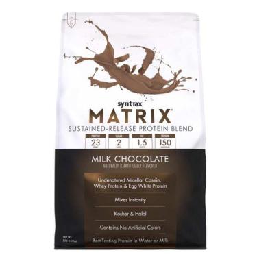 Imagem de Whey Blend Protein Matrix 5.0 Milk Chocolate 5Lb (2,27Kg) Syntrax