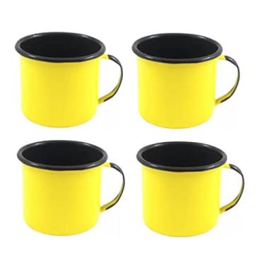Imagem de Caneca Esmaltada Ágata c/ 4 Amarela 70ml Nr 4,5