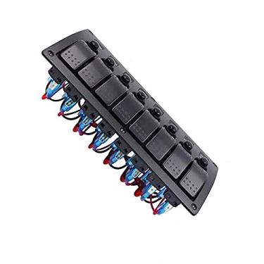 Imagem de Interruptor de painel de led para carro marinho barco com interruptores 8 entradas 12 V 24 V à prova d'água liga-desliga