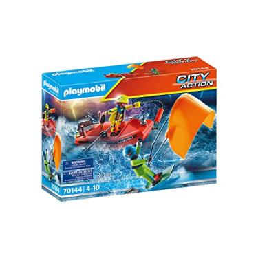 Imagem de Playmobil Lancha de Resgate Kitesurfer - City Action - 70144