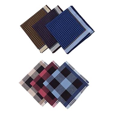 Imagem de Vaveren 6 Peças Lenço Masculino Leve Bolso 40 Cm X 40 Cm