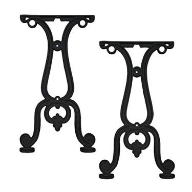 Imagem de Par de Pé de Mesa Base Paris em Ferro Fundido 69x37cm