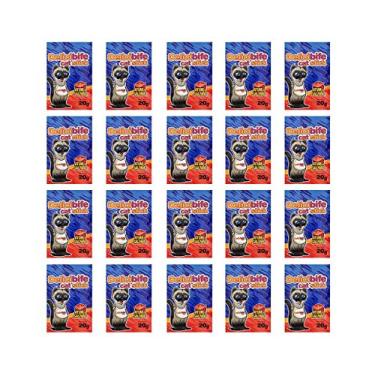 Imagem de Petisco para gatos Delicibife Palitinho Atum e Salmão Gatos Adultos e Filhotes caixa 20un