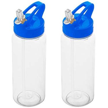 Imagem de Kit 2x Squeeze com Canudo Retrátil 610 ml Fun TopGet Azul