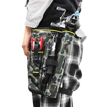 Imagem de Mochila de pesca Bolsa de equipamentos para caminhadas portátil Bolsa de cinto resistente à água Pacote diagonal para pesca interna ao ar livre Viagem praia