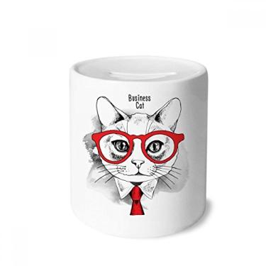 Imagem de DIYthinker Bussiness Cat Head Protect Animal Pet Lover Dinheiro Caixa de Cerâmica Porta-Moedas Presente