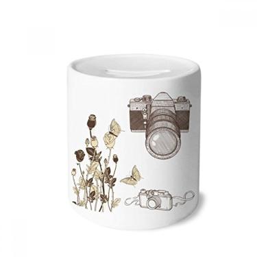 Imagem de DIYthinker Camera Rose Butterfly Nice Style caixa de dinheiro caixa de cerâmica porta-moedas presente de cofrinho