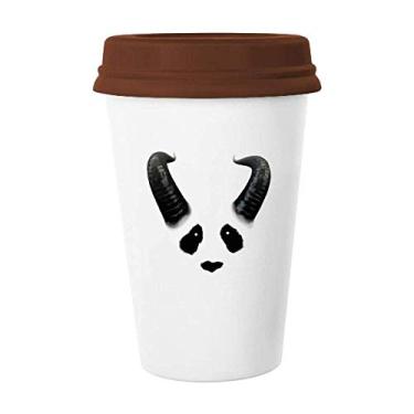 Imagem de Caneca de chifre panda Ferocious Part Caneca de café Copo de cerâmica