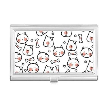 Imagem de Porta-cartões de visita com proteção de osso para cães de gatos e animais de estimação