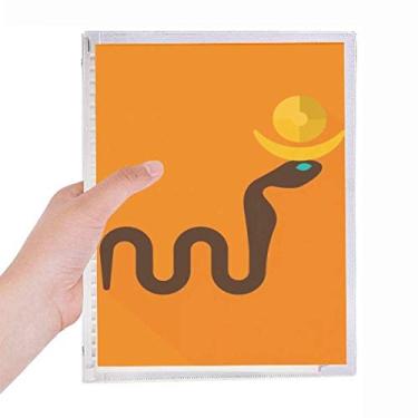 Imagem de Caderno com estampa abstrata de cobras do Egito Antigo Diário de folhas soltas recarregável