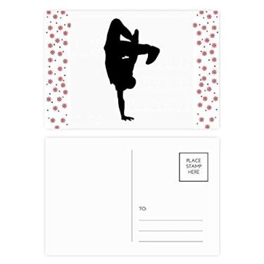 Imagem de Cartão postal Bênção Cartões Cartões Bênção com Flores de Natal Saltando Dançarino Esportes Quebrando Natal