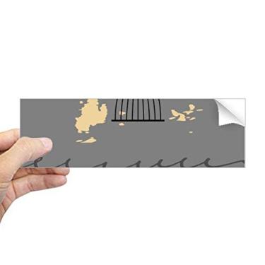 Imagem de DIYthinker Gaiola abstrata arte padrão retangular para-choque adesivo notebook janela decalque