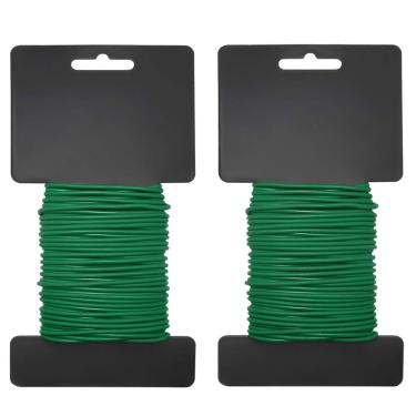Imagem de Shintop 2 peças de gravata reutilizável para jardim de plantas, gravata de arame macia resistente para jardinagem, casa, escritório (verde, 1,82 m)