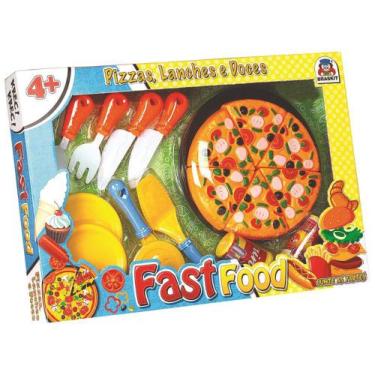 Imagem de Conjunto Comidinha Faz De Conta Fast Food Pizza Braskit