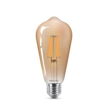 Imagem de Lampada Retrô Filamento Led 4W St64 400Lm Luz 2500K Philips