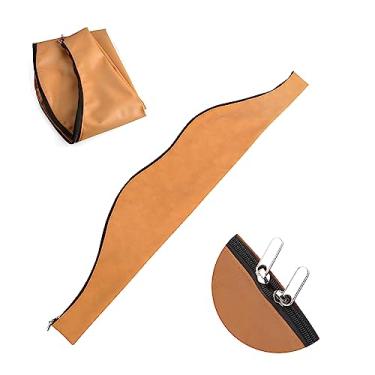 Imagem de AMEYXGS 152,4 cm Bolsa de arco tradicional com arco de arco recurvo de couro, bolsa de transporte recurva para caça e atividades ao ar livre (marrom)