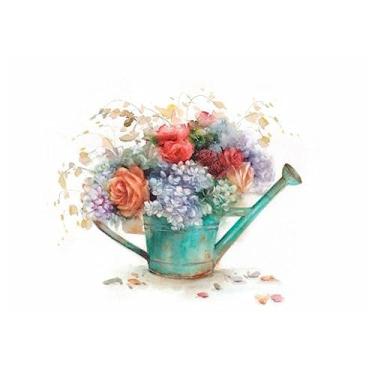 Imagem de Papel para Decoupage Opa Opapel – 2486 – Regador e Flores