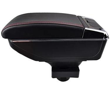 Imagem de Suporte de copo central de couro para apoio de braço de carro caixa de armazenamento de console central, para Citroen C4 Hatchback 2004 2005 2006 2007 2008 2009 2010