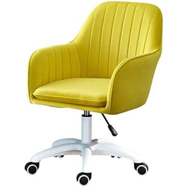 Imagem de Cadeira De Computador Cadeira De Acento Ajustável Em Altura Para Quarto Executivo, Cadeira De Mesa De Veludo Cadeira De Computador Ergonômica Cadeira Giratória Confortável Para Escritório Doméstic