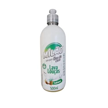 Imagem de Detergente Lava Louças Coco 500ml Milão Vegano Hipoalergênico para Peles Sensíveis
