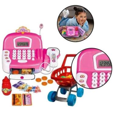 Imagem de Mini Caixa Registradora Infantil Luz E Som Brinquedo Mercado - Fivesta