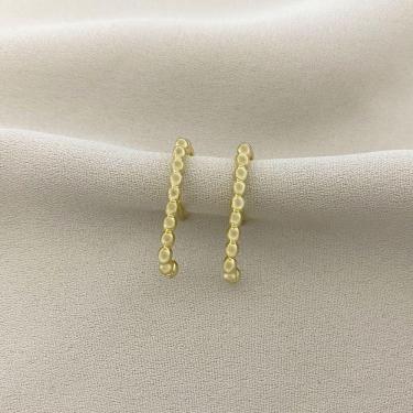 Imagem de Brinco Ear Hook Fio de Bolinhas Lisas