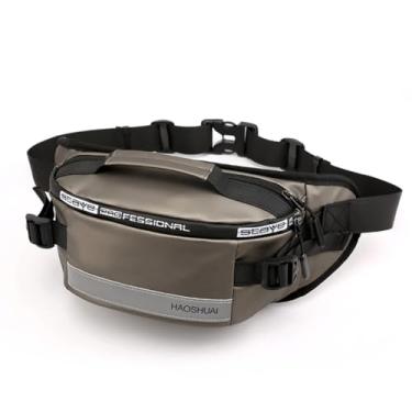 Imagem de TOKSHOP Pochete Masculina De Cintura Multifuncional Impermeável para Motoqueiro Porta Celular Documentos com Trava (Marrom)