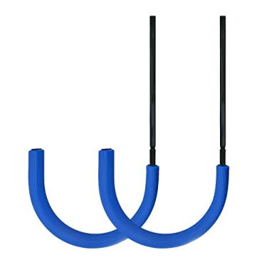 Imagem de FITactic Conjunto de rack de parede de exibição de metal para prancha de SUP, prancha de surf, wakeboard, kiteboard, snowboard, longboards, gerenciamento de armazenamento de shortboard (azul)