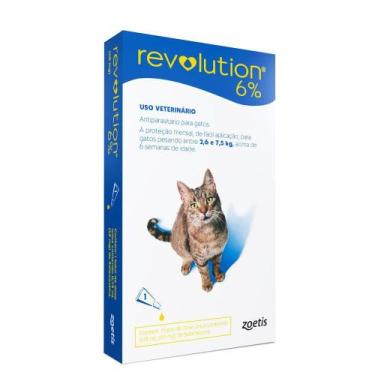 Imagem de Revolution Zoetis 6% Para Gatos De 2,6 A 7,5Kg