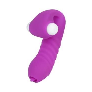 Imagem de Vibrador Dedo Estimulador do Clitóris e Ponto G Masturbador Feminino Brinquedos Casais Eróticos (Roxo)