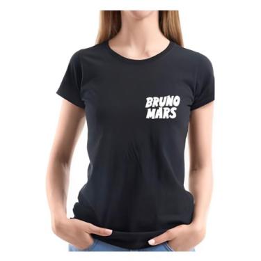 Imagem de Camisa Bruno Mars Cantor Pop Camiseta Feminina Baby Look 100% Algodão