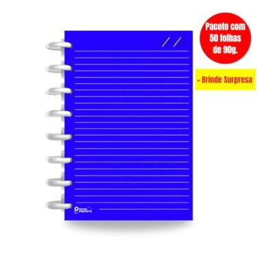 Imagem de Refil Para Caderno de Disco Sistema Inteligente | Noble Blue Neon (M+ 10 Furos)