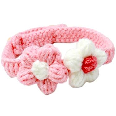 Imagem de Coleiras Para Gatos Tricotadas À Mão Com Padrão De Flores Coleiras Para Gatos Ajustáveis ​​coleiras Personalizadas Para Gatos Suprimentos Para Gatos,G,XS 20-30CM