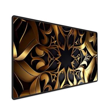 Imagem de Mouse Pad Gamer Grande Speed Anti Derrapante Profissional Desk Pad Large Wide 90x40 - Royal Dourado