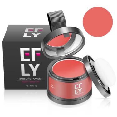 Imagem de Pó de sombra cinza para retoque de raízes para queda de cabelo, sobrancelhas e barbas (marrom vermelho)