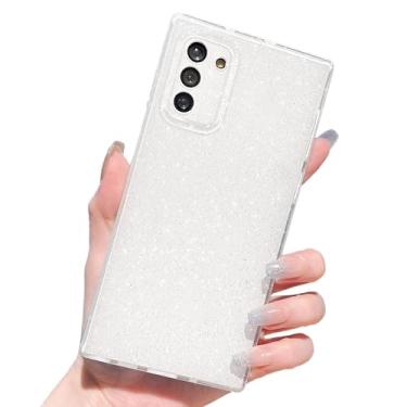 Imagem de MINSCOSE Capa compatível com Samsung Galaxy Note 10, linda capa brilhante com glitter fino à prova de choque TPU brilhante para mulheres e meninas para Galaxy Note 10 6,4 POLEGADAS-Branco
