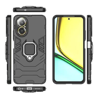 Imagem de Kukoufey Capa compatível com Realme C67 4G, suporte magnético para carro compatível com Realme C67 4G RMX3890 capa preta