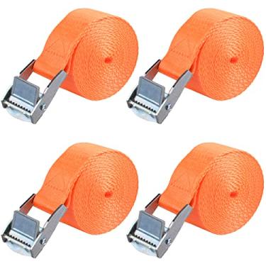 Imagem de Azarxis Correias de amarração de amarração com fivela de came resistente ajustável para proteger a carga rack de teto motocicleta, caiaque, canoa, prancha de surf, caminhão bagagem (200 cm de