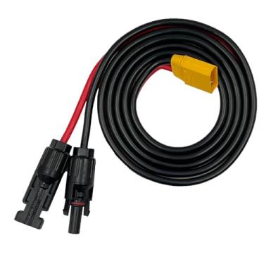 Imagem de ZkeeShop Cabo de extensão 10AWG XT90 para conector solar compatível com gerador solar de estação de energia portátil 14,92 pés (XT90 macho)