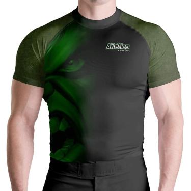 Imagem de Rash Guard Black Hulk MC Atlética Esportes-Masculino