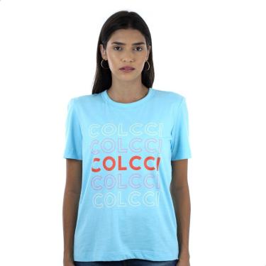 Imagem de Camiseta Colcci 05999 Logo Colcci Azul Lyn - Feminino-Feminino