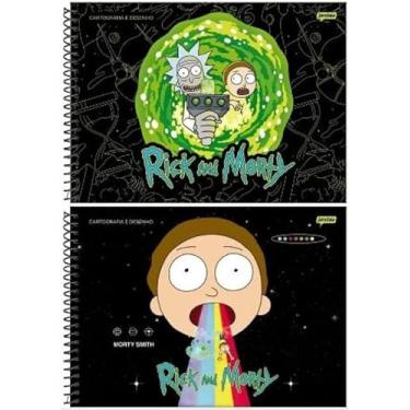 Imagem de CADERNO ESPIRAL 275X200MM CD CART 80FLS RICK AND MORTY FSC - JANDAIA - 75199-24