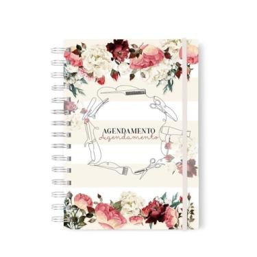 Imagem de Caderno de Agendamento de Clientes para Salão de Cabeleireiro, Capa Dura, para Anotações