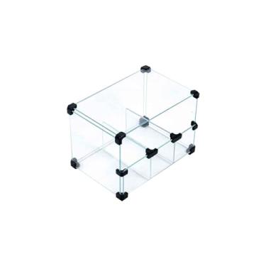 Imagem de Baleiro Expositor Preto de Vidro - 0,30 x 0,20 x 0,20m