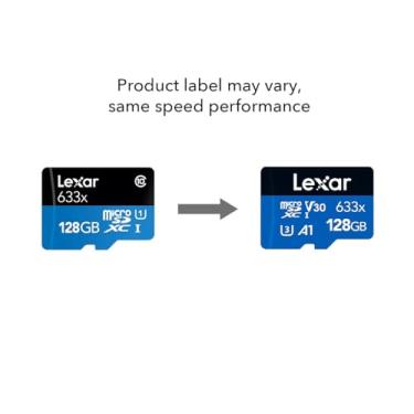 Imagem de MicroSDXC UHS-I Lexar Cartão de memória 633 x 128 GB com adaptador SD