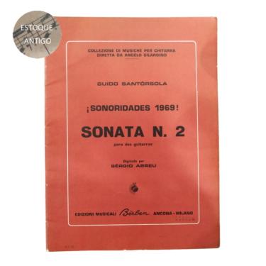 Imagem de Livro guido santórsola sonoridades 1969 sonata n. 2 para dos guitarras rev. sérgio abreu (estoque antigo)