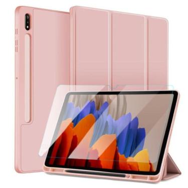 Imagem de Capa smartcase tpu slot para galaxy tab s7 plus t790 + vidro