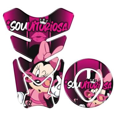 Imagem de Protetor Tanque E Bocal Adesivo Moto Honda Até 2017 Minnie Cor Rosa