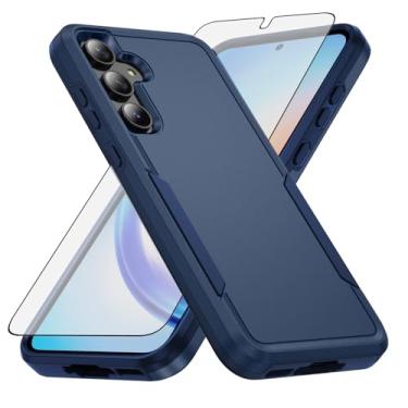 Imagem de Asuwish Capa de telefone para Samsung Galaxy A35/A55 5G com protetor de tela de vidro temperado e fina híbrida protetora de corpo inteiro acessórios para celular A 35 55 35A 55A A355G A555G feminino