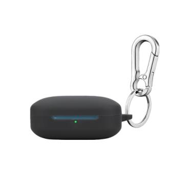 Imagem de YQGFashbf Capa compatível com OnePlus Buds 3 com chaveiro, silicone macio, à prova de choque, portátil, capa protetora contra arranhões para OnePlus Buds 2024 para homens e mulheres (preto)